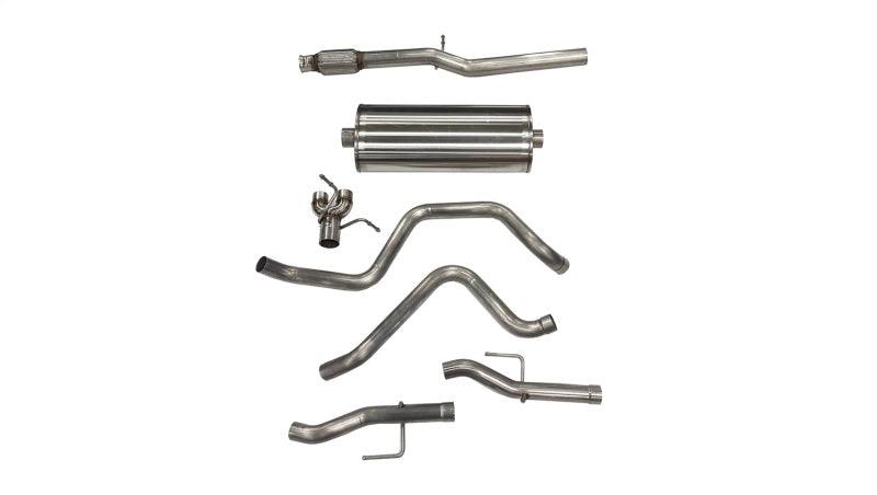 CORSA Performance - 2019+ Chevy Silverado 5.3L Crew Cab 3in Cat-Back Dual Rear Exit w/ Polished Tip on BOLTMotorsports