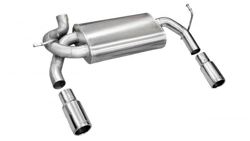 CORSA Performance - Jeep 07-11 Wrangler 3.8L/12-14 Wrangler 3.6L Polished Sport Axle-Back Exhaust on BOLTMotorsports