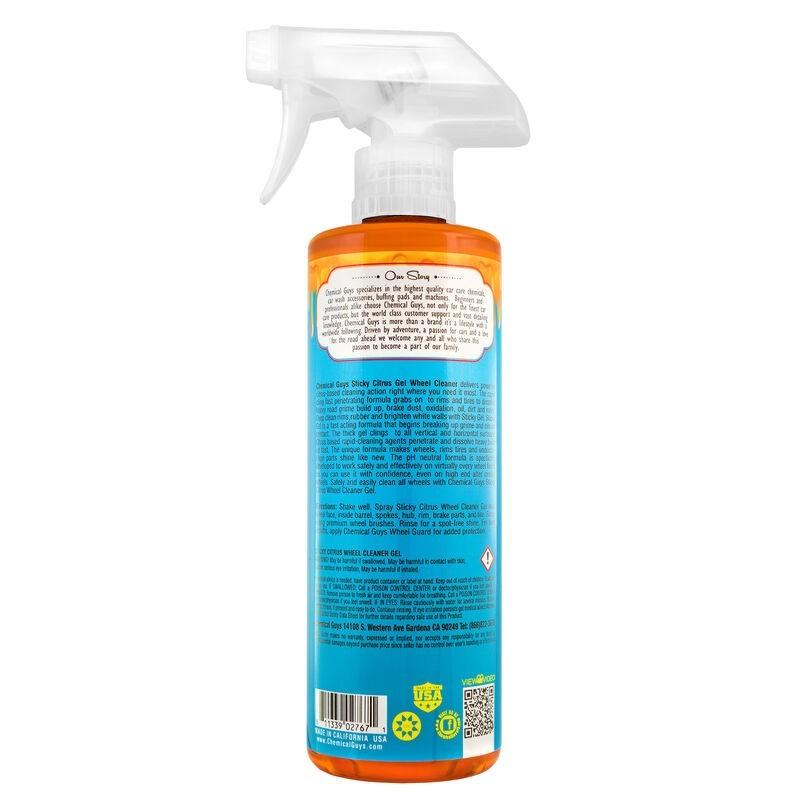 Chemical Guys Sticky Citrus Wheel & Rim Cleaner Gel - 16oz (Comes in Case of 6 Units) backside on BOLTMotorsports