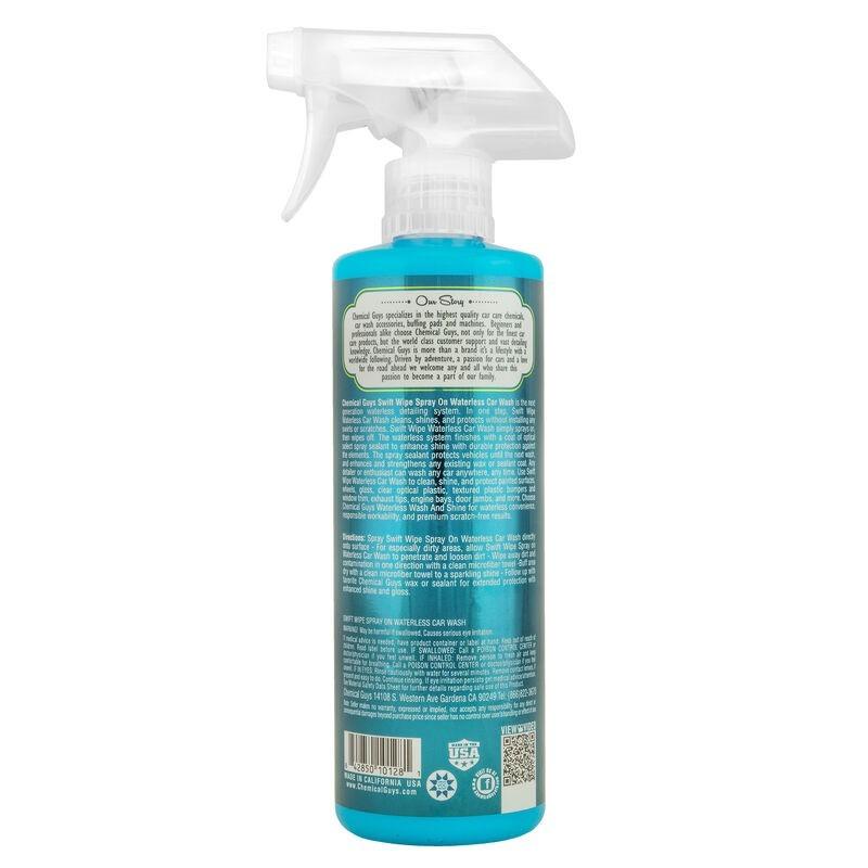 Chemical Guys Swift Wipe Waterless Car Wash - 16oz (Comes in Case of 6 Units) backside on BOLTMotorsports