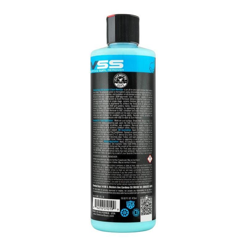 Chemical Guys VSS Scratch & Swirl Remover - 16oz (Comes in Case of 6 Units) backside on BOLTMotorsports