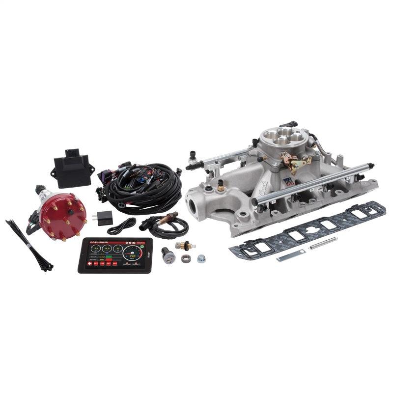 Edelbrock Edelbrock Pro Flo 4 Fuel Injection Kit Seq Port Ford 289-302 ci 550 HP 29 LbHr Injectors Satin - BoltMotorsports