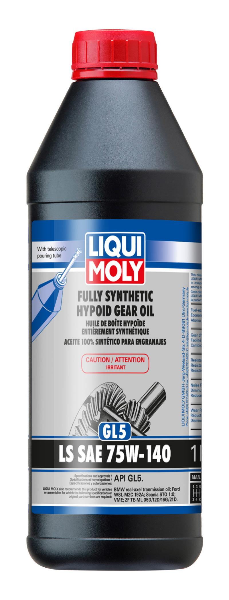 LIQUI MOLY 1L Fully Synthetic Hypoid Gear Oil (GL5) LS SAE 75W140 (Comes in Case of 6 Units) on BOLTMotorsports