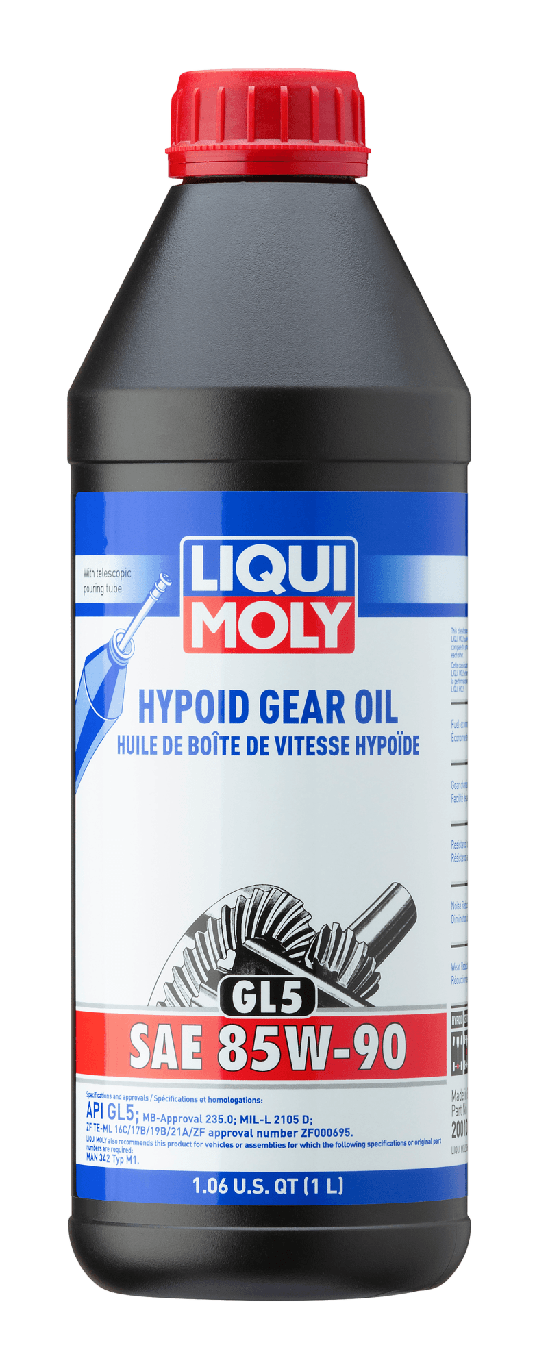 LIQUI MOLY 1L Hypoid Gear Oil (GL5) SAE 85W90 (Comes in Case of 6 Units) on BOLTMotorsports