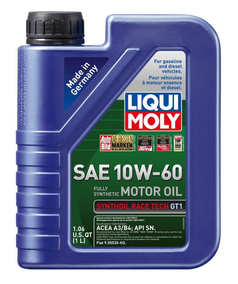 LIQUI MOLY 1L Synthoil Race Tech GT1 Motor Oil SAE 10W60 (Comes in Case of 6 Units) on BOLTMotorsports