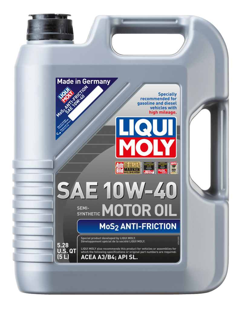 LIQUI MOLY 5L MoS2 Anti-Friction Motor Oil 10W40 (Comes in Case of 4 Units) on BOLTMotorsports