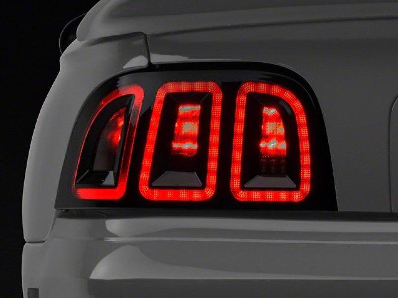Raxiom 96-98 Ford Mustang Icon LED Tail Lights- Black Housing (Smoked Lens) - BOLT Motorsports