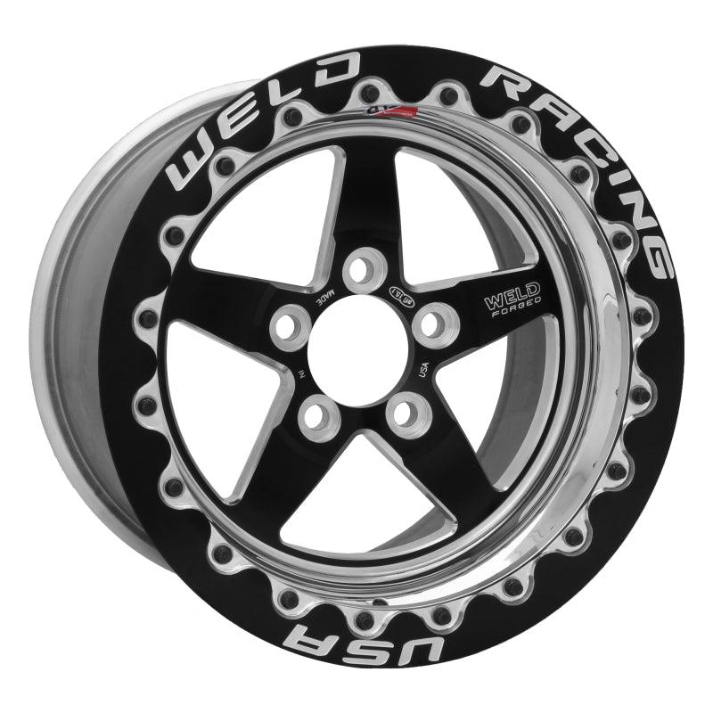 Weld - S71 15x10.33 / 5x120mm BP / 7.5in. BS Black Wheel (Medium Pad) - Black Single Beadlock MT on BOLTMotorsports