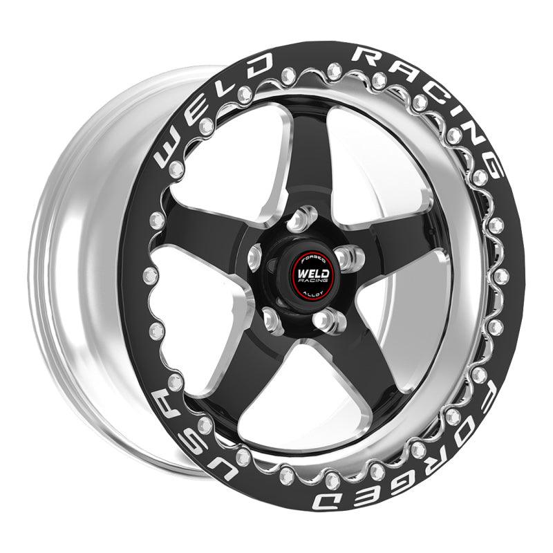 Weld - S71 15x10.33 / 5x120mm BP / 7.5in. BS Black Wheel (Medium Pad) - Black Single Beadlock MT on BOLTMotorsports