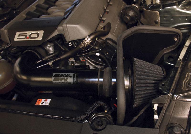 K&N Engineering K&N 2015 Ford Mustang GT 5.0L V8 Black Performance Intake Kit - BoltMotorsports