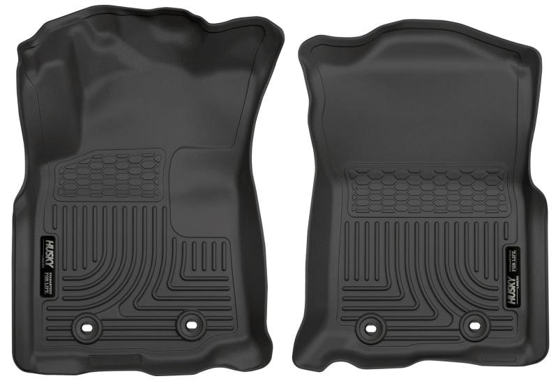 Husky Liners 2018 Toyota Tacoma Double Cab WeatherBeater Black Front Floor Liners - BOLT Motorsports