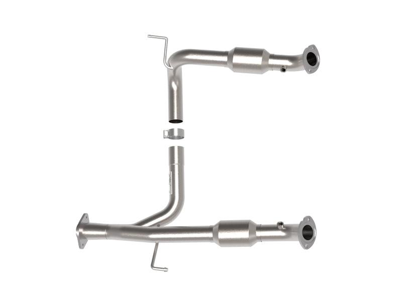 aFe - - Toyota Tacoma 05-15 V6-4.0L Twisted Steel Y-Pipe w/ Cat on BOLTMotorsports