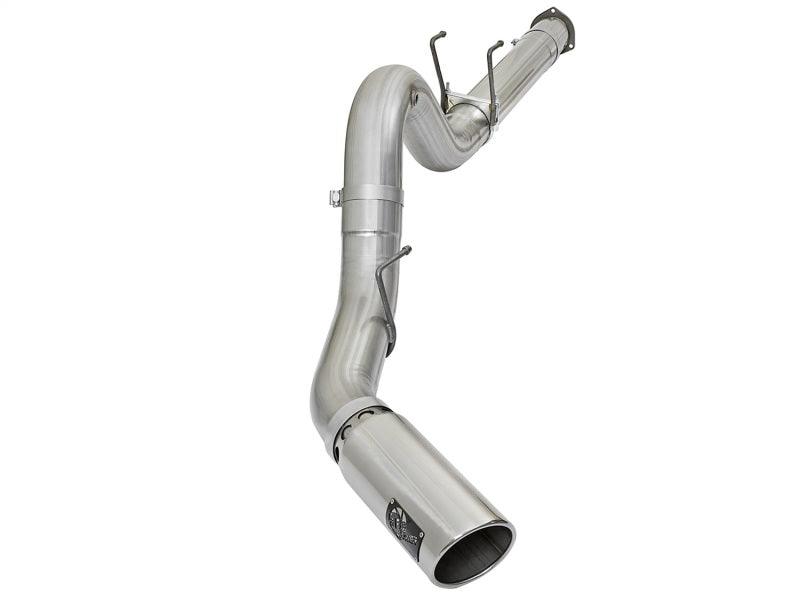 aFe ATLAS 5in DPF-Back Alum Steel Exhaust System w/Polished Tip 2017 Ford Diesel Trucks V8-6.7L (td) on Bolt Motorsports
