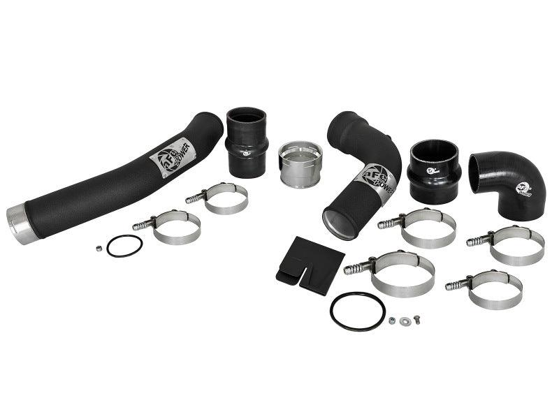 aFe Bladerunner 3in Hot and Cold Side Black Intercooler Tubes 2017 Ford Diesel Trucks V8 6.7L (td) components on Bolt Motorsports