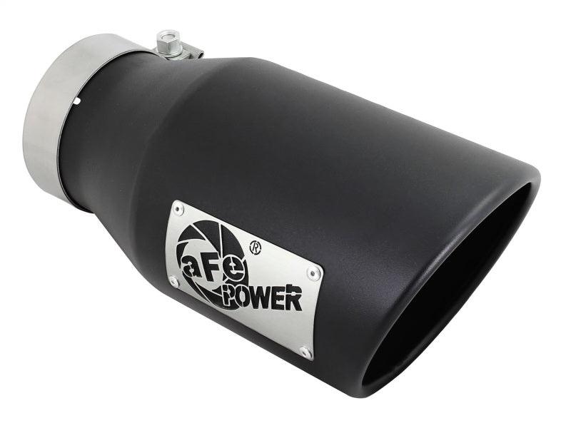 aFe Diesel Exhaust Tip Bolt On Black 4in Inlex x 6in Outlet x 12in on Bolt Motorsports