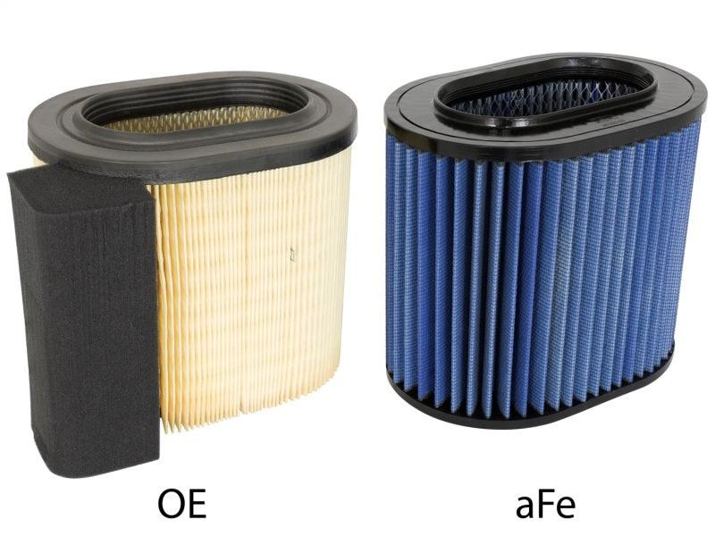 aFe MagnumFLOW Air Filters OER P5R Ford Diesel Trucks 2017 6.7L V8 vs oem on Bolt Motorsports
