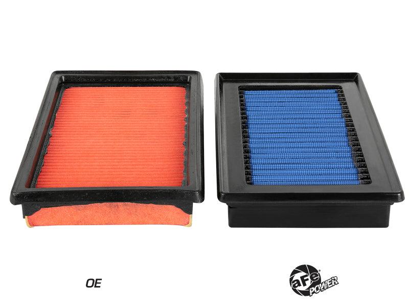 aFe - MagnumFLOW OE Replacement Air Filter w/ Pro 5R Media (Pair) 14-19 Infiniti Q50 V6-3.5L/3.7L vs oem on Bolt Motorsports