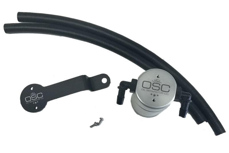 J&L 13-19 Ford Fusion 2.0L EcoBoost Passenger Side Oil Separator 3.0 - Clear Anodized - BOLT Motorsports