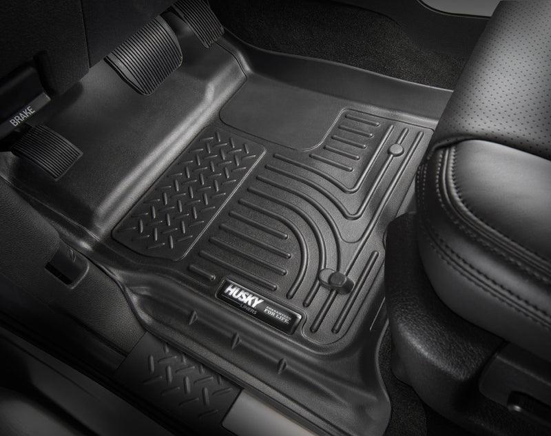Husky Liners 2018 Toyota Tacoma Double Cab WeatherBeater Black Front Floor Liners - BOLT Motorsports