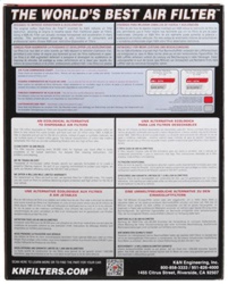 K&N Engineering K&N Replacement Panel Air Filter for 2015 Honda Fit 1.5L L4 - BoltMotorsports