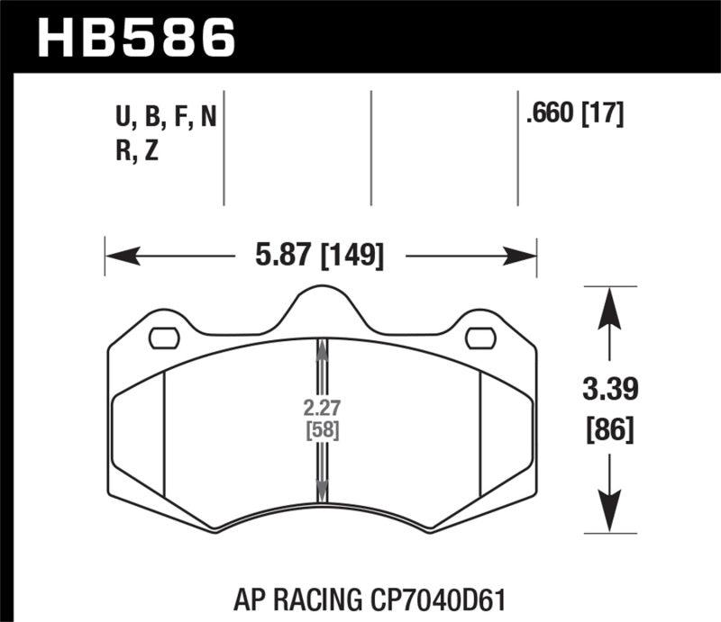 Hawk AP Racing CP7040 Performance Ceramic Street Brake Pads - BOLT Motorsports