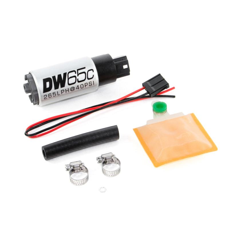 DeatschWerks 265 LPH DW65C Series Compact Fuel Pump w/o Mounting Clips (w/ Universal Install Kit) - BOLT Motorsports