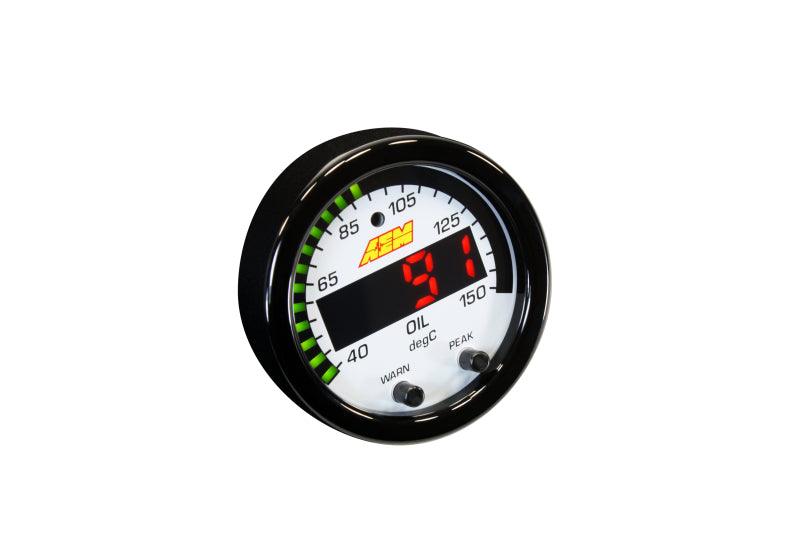 AEM X-Series Temperature 100-300F Gauge Kit (ONLY Black Bezel and Water Temp. Faceplate) - BOLT Motorsports