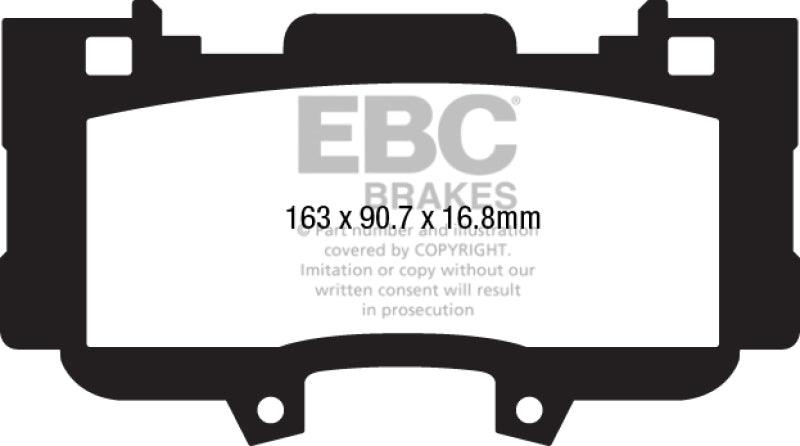 EBC 15+ Ford Mustang 2.3 Turbo Performance Pkg Yellowstuff Front Brake Pads - BOLT Motorsports