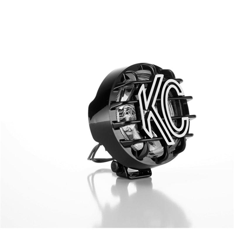 KC HiLiTES Rally 400 4in. Round Halogen Light 55w Spread Beam (Single) - Black - BOLT Motorsports