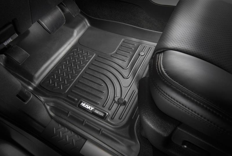 Husky Liners 2018 Toyota Tacoma Double Cab WeatherBeater Black Front Floor Liners - BOLT Motorsports
