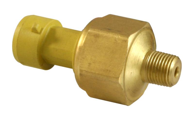 AEM 150 PSIg MAP Brass Sensor Kit (Includes 150 PSIg Brass Sensor & 12in Flying Lead Connector) - BOLT Motorsports