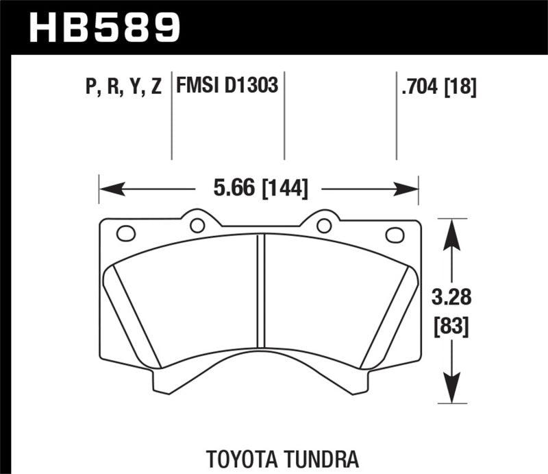 Hawk Performance 08-14 Toyota Land Cruiser Ceramic Street Front Brake Pads - BOLT Motorsports