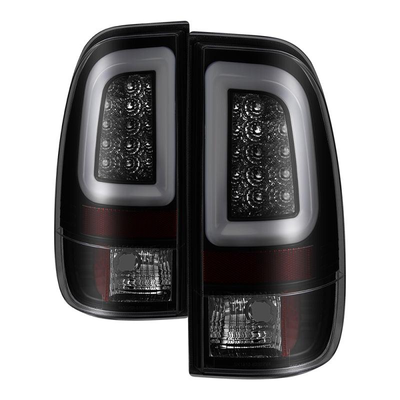 Spyder 97-03 Ford F150 Stylsd. F250 V3 Lght Bar LED Tail Lights - Blk Smk ALT-YD-FF15097V3-LBLED-BSM - BOLT Motorsports