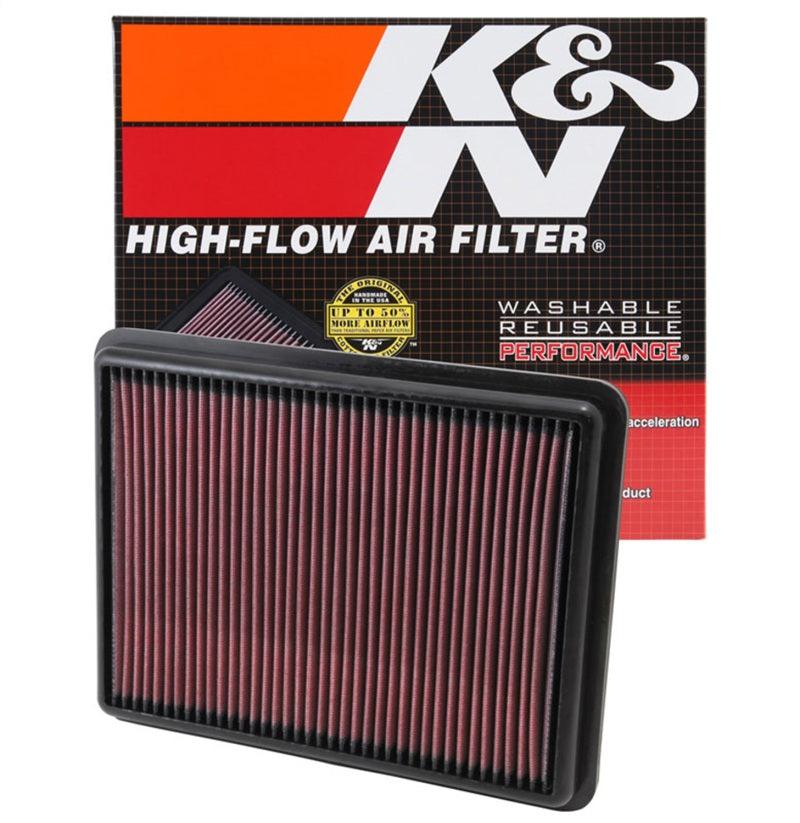 K&N Engineering K&N Replacement Air Filter 11.75in O/S Length x 9in O/S Width x 1.188in H for 13 Hyundai Santa Fe - BoltMotorsports