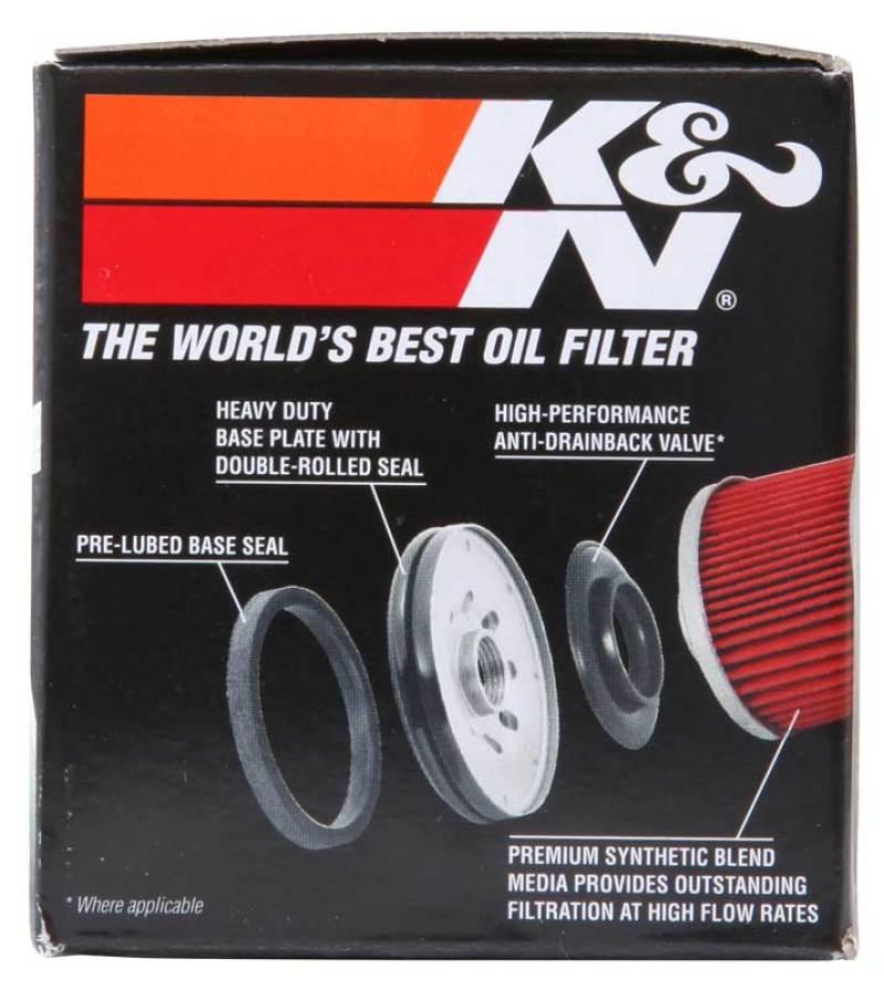 K&N Engineering K&N Honda / Kawasaki / Arctic Cat / Suzuki / Triumph / Yamaha 2.688in OD x 2.969in H Oil Filter - BoltMotorsports