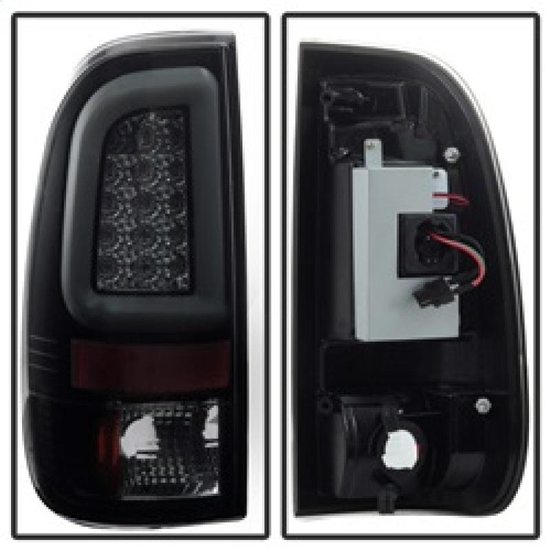 Spyder 97-03 Ford F150 Stylsd. F250 V3 Lght Bar LED Tail Lights - Blk Smk ALT-YD-FF15097V3-LBLED-BSM - BOLT Motorsports