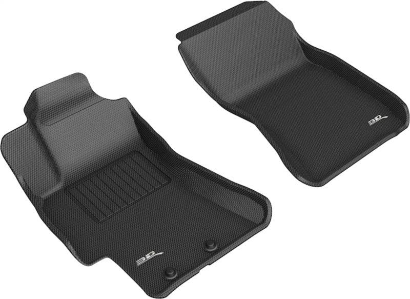 3D MAXpider 08-11 Subaru Impreza / WRX / 08-14 Impreza WRX STI Kagu 1st Row Floormats - Black - BOLT Motorsports