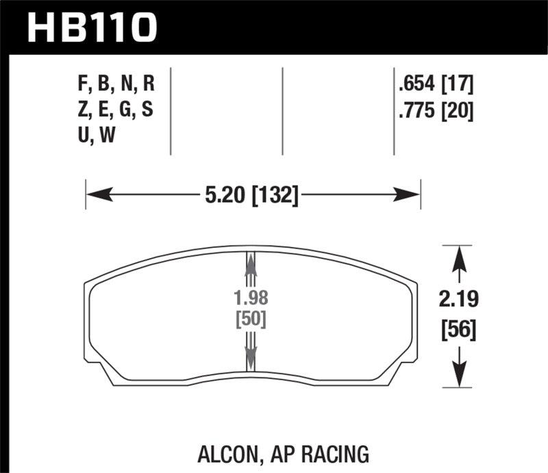 Hawk AP CP5200 Caliper HP+ Street Brake Pads - BOLT Motorsports