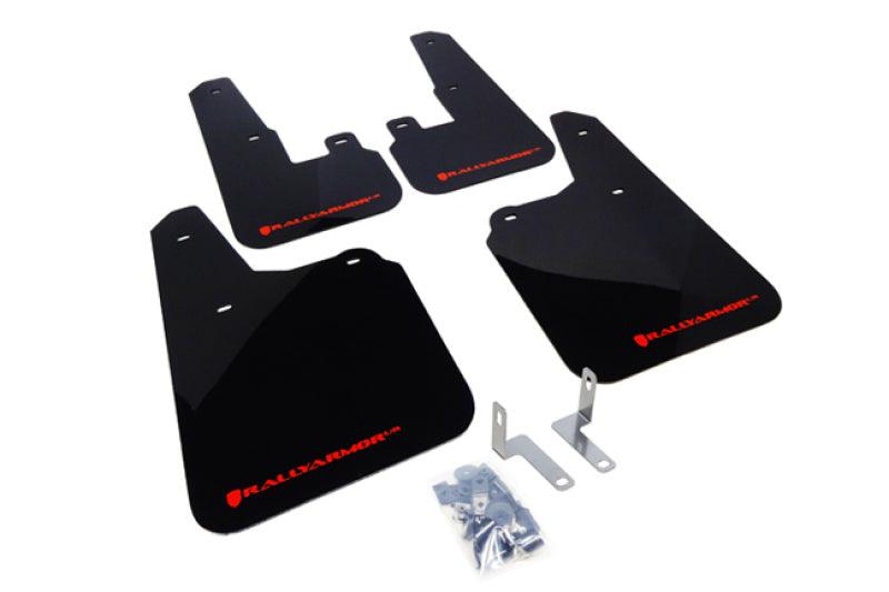 Rally Armor 10-14 Subaru Outback Black UR Mud Flap w/ Red Logo - BOLT Motorsports