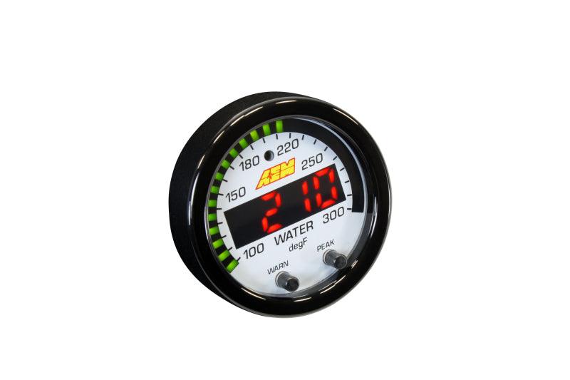 AEM X-Series Temperature 100-300F Gauge Kit (ONLY Black Bezel and Water Temp. Faceplate) - BOLT Motorsports