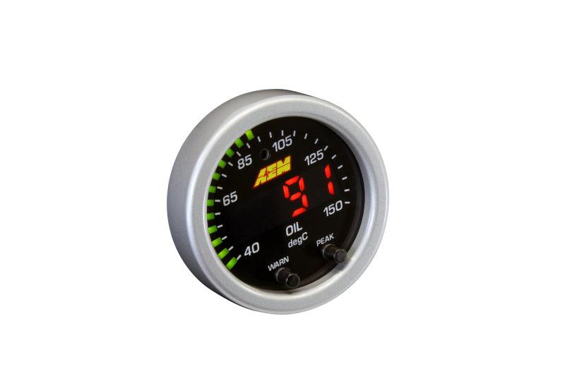 AEM X-Series Temperature 100-300F Gauge Kit (ONLY Black Bezel and Water Temp. Faceplate) - BOLT Motorsports