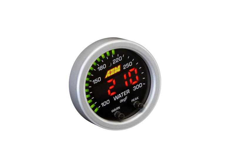 AEM X-Series Temperature 100-300F Gauge Kit (ONLY Black Bezel and Water Temp. Faceplate) - BOLT Motorsports