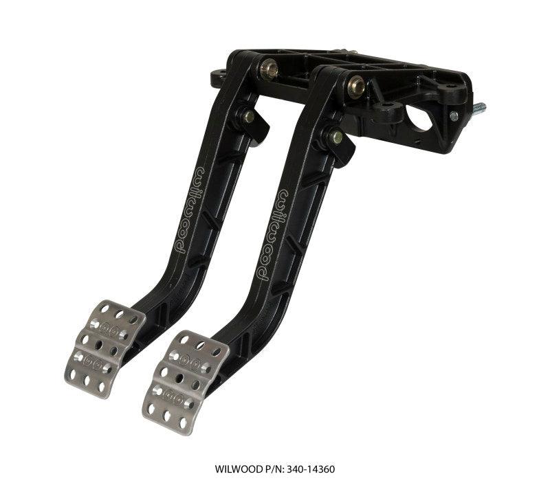 Wilwood Adjustable-Tandem Dual Pedal - Brake / Clutch - Fwd. Swing Mount - 6.25:1 - Black E-Coat - BOLT Motorsports