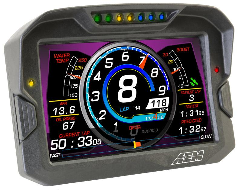 AEM CD-7 Non Logging GPS Enabled Race Dash Carbon Fiber Digital Display w/o VDM (CAN Input Only) - BOLT Motorsports