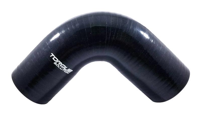 Torque Solution 90 Degree Silicone Elbow: 2.5 inch Black Universal - BOLT Motorsports