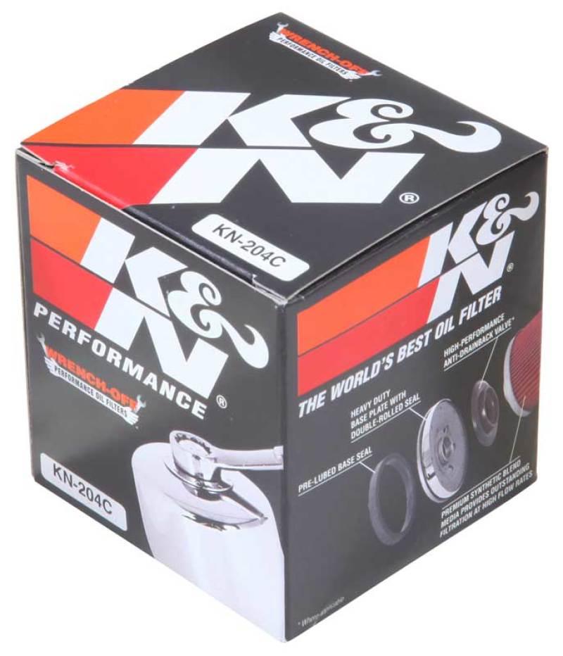 K&N Engineering K&N Honda / Kawasaki / Arctic Cat / Suzuki / Triumph / Yamaha 2.688in OD x 2.969in H Oil Filter - BoltMotorsports